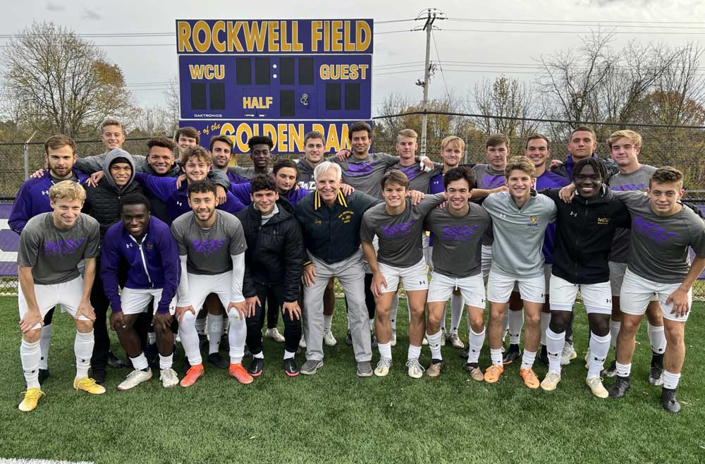 Tony Fragale with WCU Soccer Team